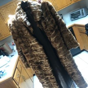vintage real fox fur coat